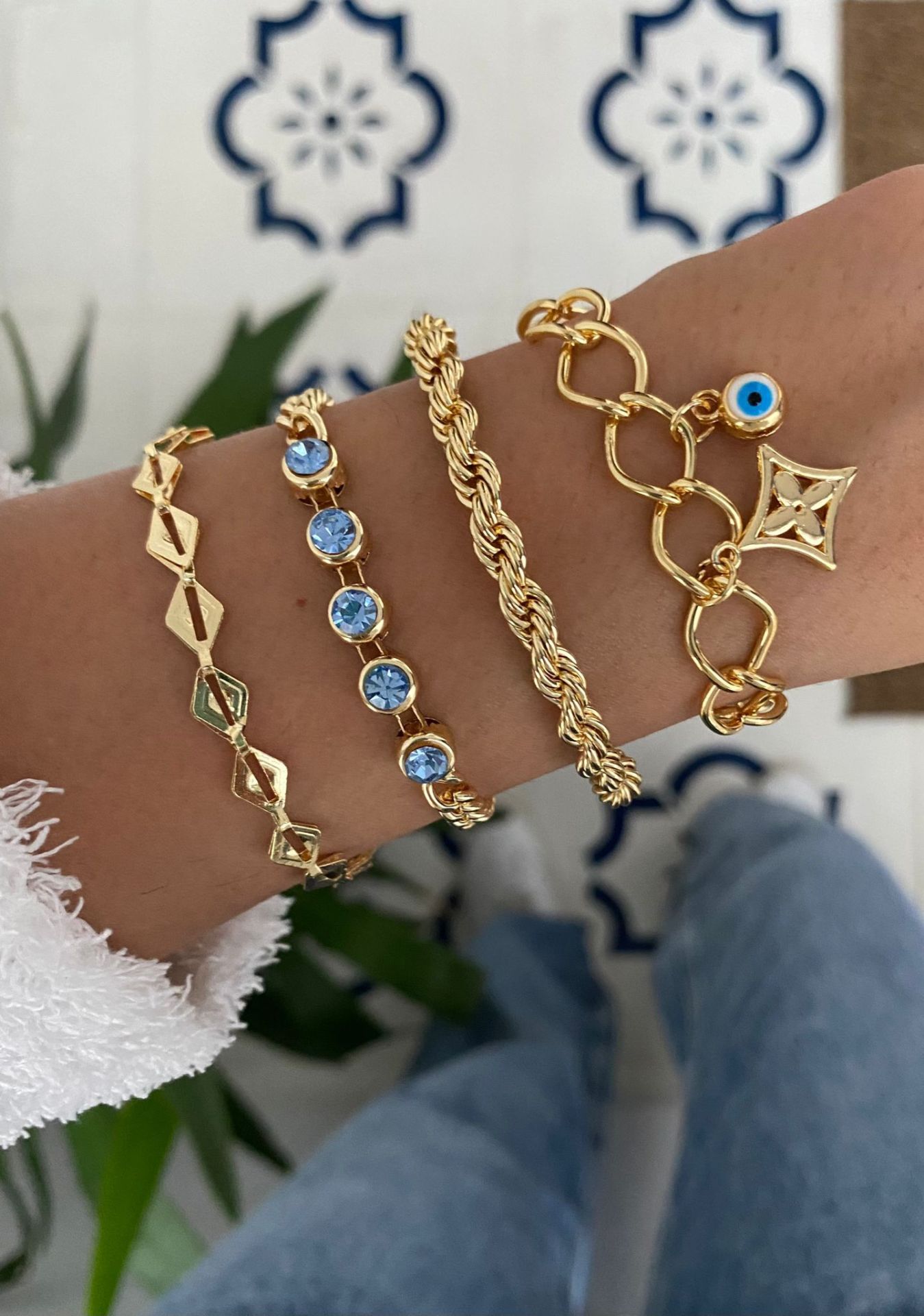 Turquoise Stone Dörtlü Kombin Bileklik