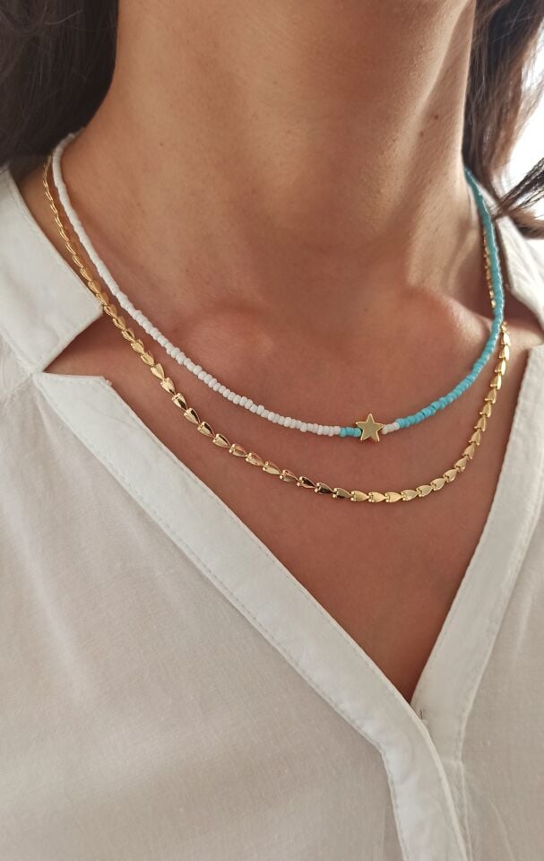 Turquoise Summer İkili Kombin Kolye
