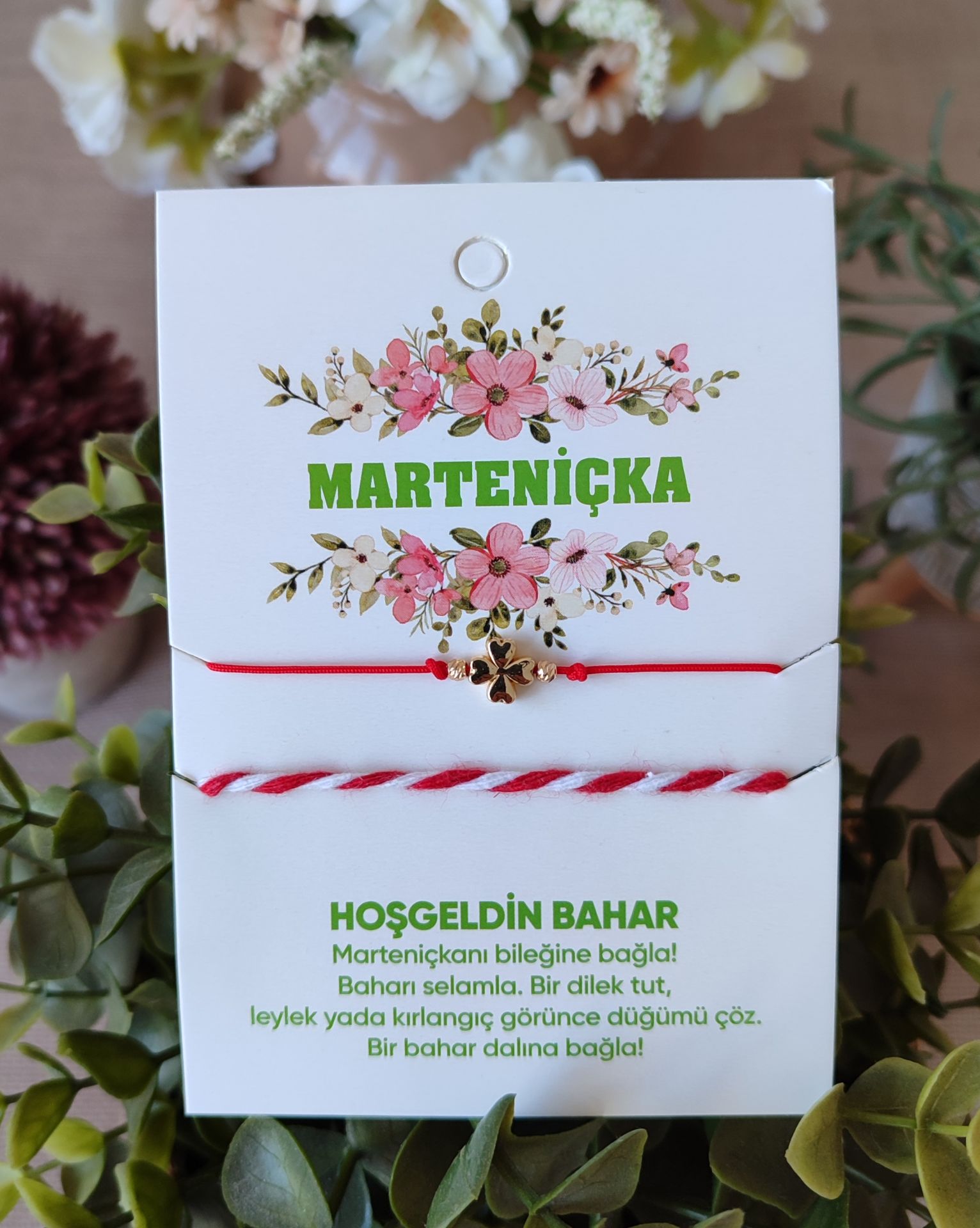 Yonca Detaylı Marteniçka Şans Ve Dilek Bilekliği