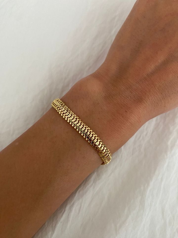 Gold Snake Back Bileklik